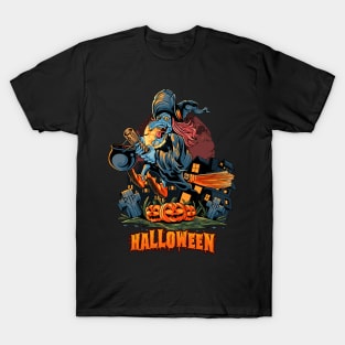 Halloween witch with pumpkin T-Shirt